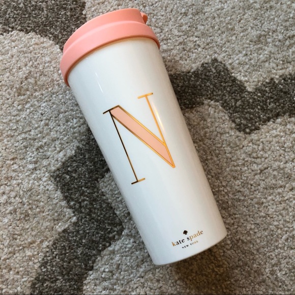 Kate Spade N Monogram Plastic Tumbler